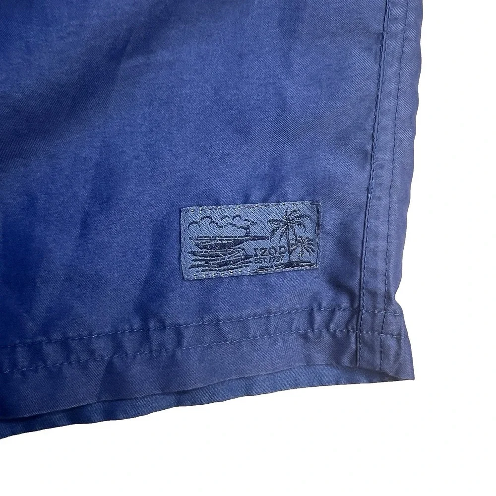 Izod Saltwater Men‎ L Swim Trunks Board Shorts Blue Resort Beach Travel Pool